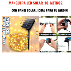 MANGUERA LED CALIDA 10 METROS SOLAR