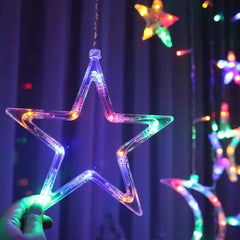 GUIRNALDAS DE ESTRELLAS Y LUNAS MULTICOLOR DP-1067