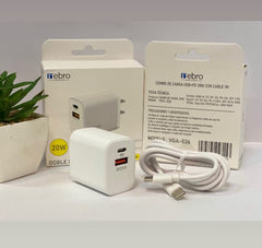 cargador 20w con cable Tipo C a C - VGA-026