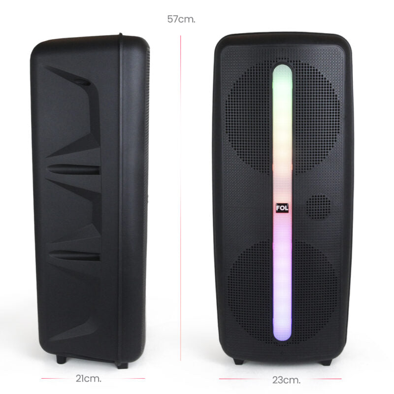 BOCINA PORTATIL CON MICROFONO Y LUZ   L282