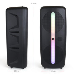 BOCINA PORTATIL CON MICROFONO Y LUZ   L282