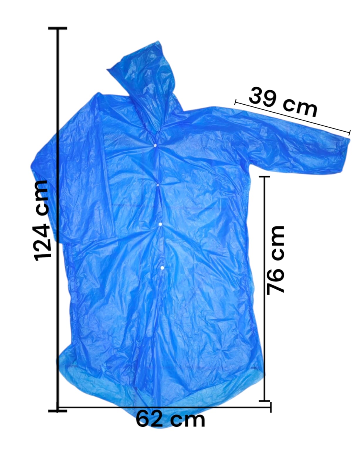 IMPERMEABLE DESECHABLE CON BOTONES PARA ADULTO