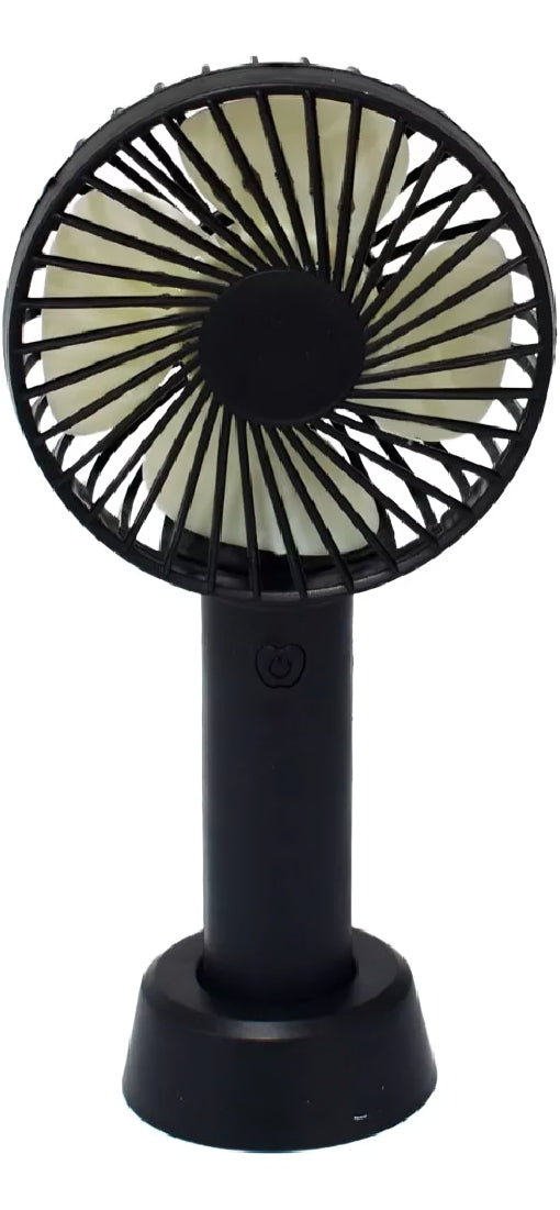 VENTILADOR DE MANO CON BASE Y PILA   FS-1106