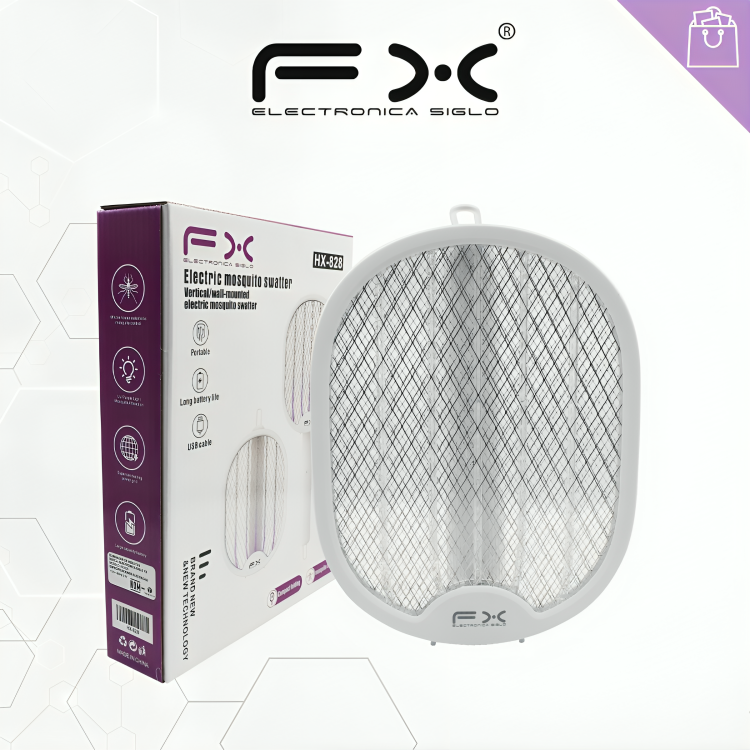 RAQUETA PARA ZANCUDOS LUZ MORADA COLGANTE HX-828